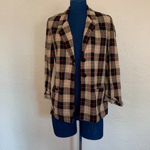 Vintage Plaid Blazer
